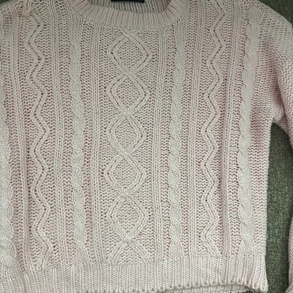 VTG Hunt Club Pink Crew Neck Knit Long Sleeve Sweater Size Large (14) - Picture 9 of 14